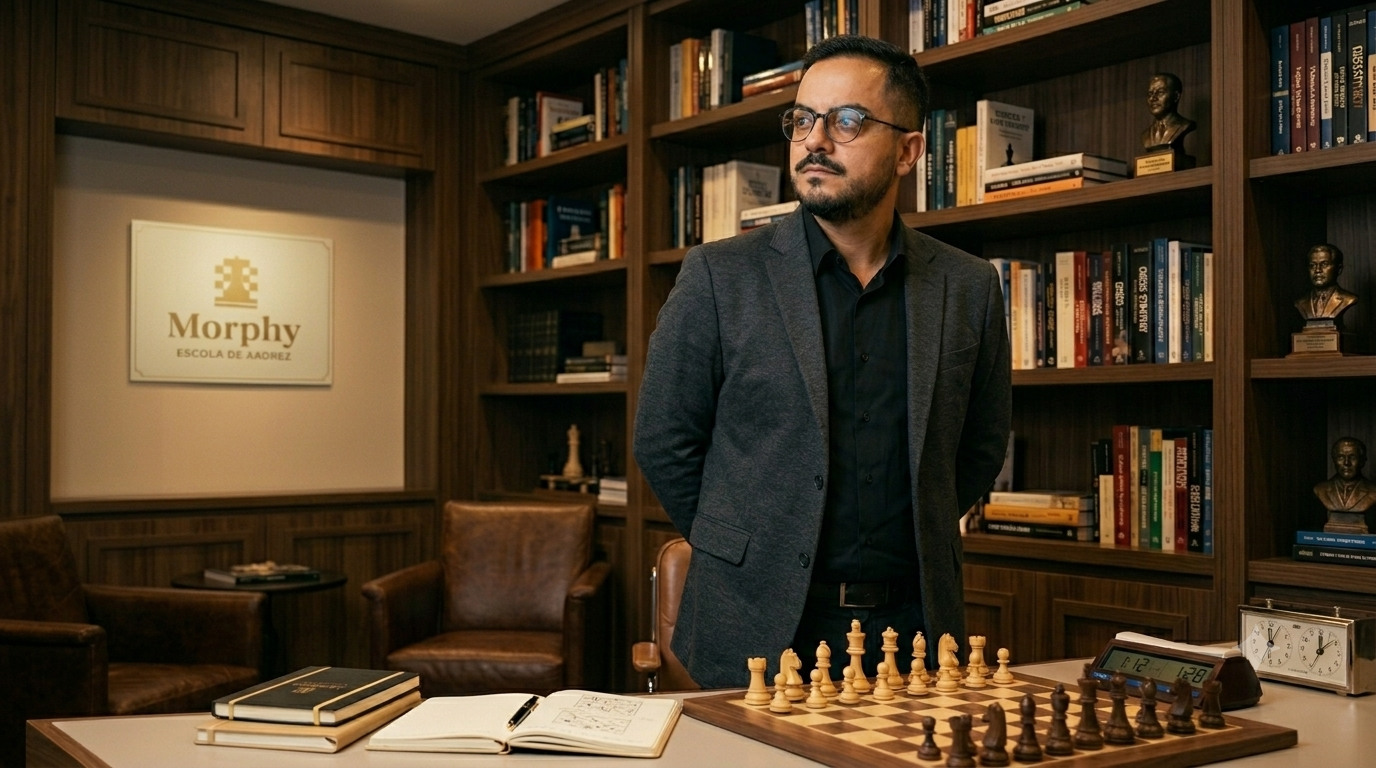 Renato Lourenço, fundador da Morphy Escola de Xadrez